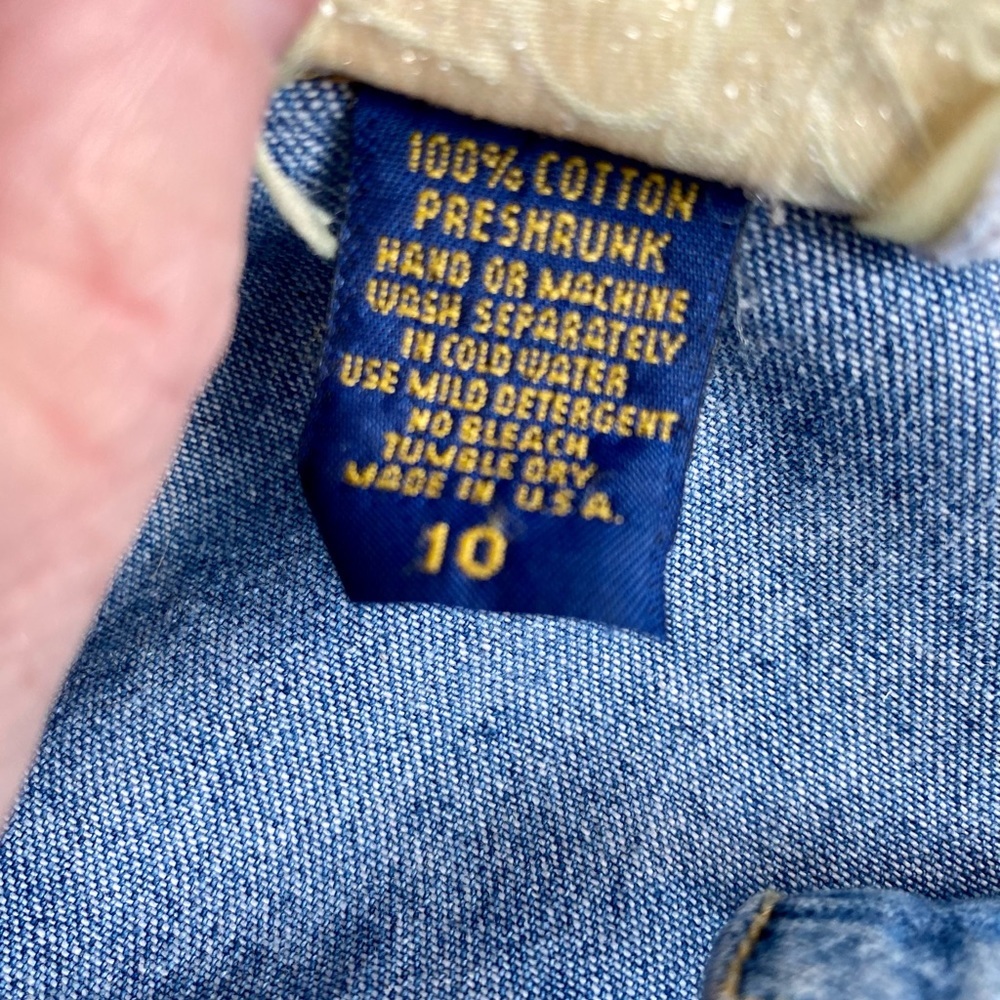 ⚜️Cache Studded & Rhinestone 80s Retro Jean Shirt - Picture 9 of 12
